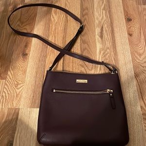Brand new Kate Spade CrossBody in a Deep Wine/Burgundy